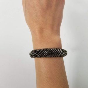 Metal Rounded Spike Hinged Bangle